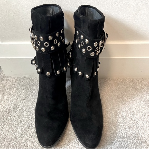 STUART WEITZMAN Women’s Ankle Black Leather Boots - Size: 38.5 - Picture 3 of 16